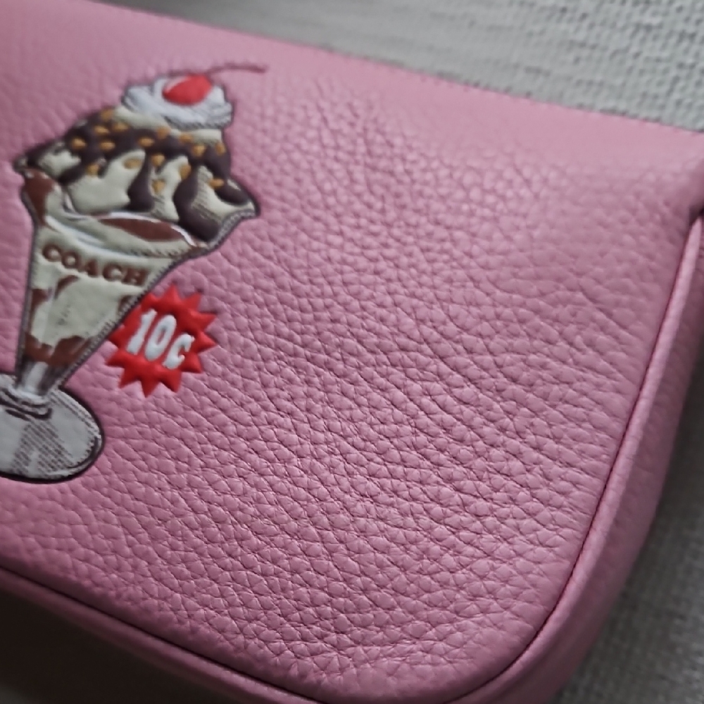 Coach Sundae Embroidered Pink Shoulder Bag - Picture 4 of 13